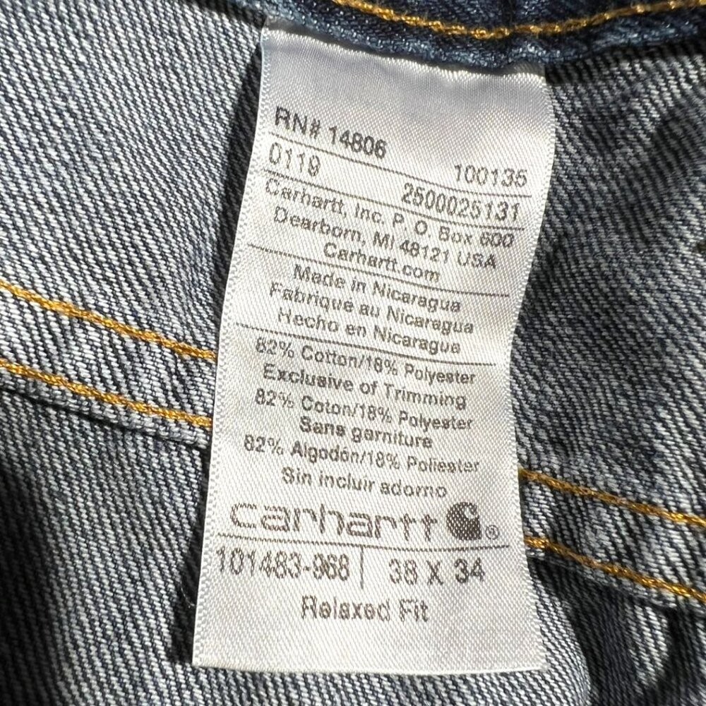 Carhartt Jeans Relaxed Fit Blue Size 38 x 34 - Picture 3 of 8